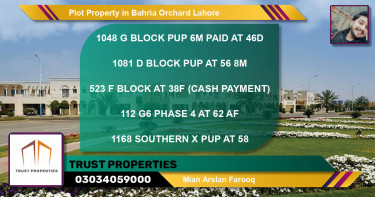 Residential Plot for Sale in Bahria Orchard, Lahore - (BP-75476)