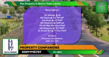 Residential Plot for Sale in Bahria Town, Lahore - (BP-75493)