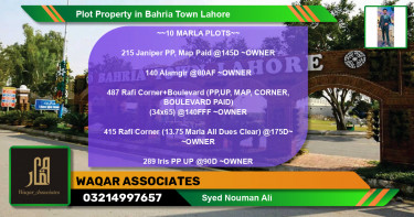 Residential Plot for Sale in Bahria Town, Lahore - (BP-75518)