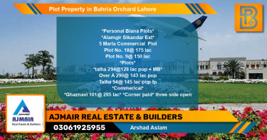 Commercial Plot for Sale in Bahria Orchard, Lahore - (BP-75524)