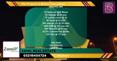 Commercial Plot for Sale in Bahria Town, Lahore - (BP-75550)