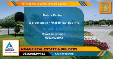 Residential Plot for Sale in Bahria Orchard, Lahore - (BP-75574)