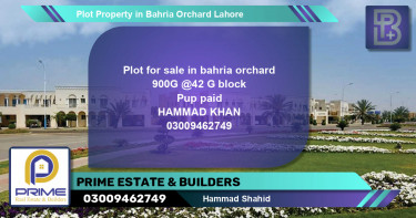 Residential Plot for Sale in Bahria Orchard, Lahore - (BP-75657)