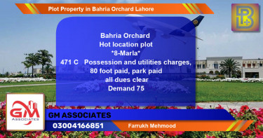 Residential Plot for Sale in Bahria Orchard, Lahore - (BP-75672)