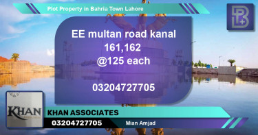 Residential Plot for Sale in Bahria Town, Lahore - (BP-75687)