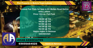 Residential Plot for Sale in Bahria Town, Lahore - (BP-75705)