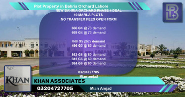 Residential Plot for Sale in Bahria Orchard, Lahore - (BP-75708)