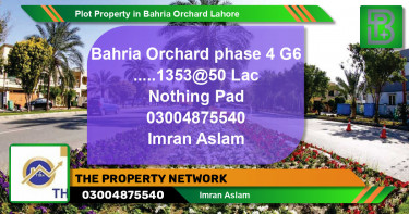Residential Plot for Sale in Bahria Orchard, Lahore - (BP-75754)
