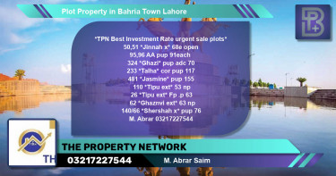 Residential Plot for Sale in Bahria Town, Lahore - (BP-75760)