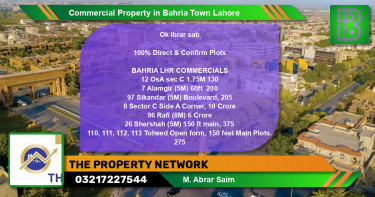 Commercial Property for Sale in Bahria Town, Lahore - (BP-75761)