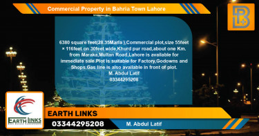 Commercial Property for Sale in Bahria Town, Lahore - (BP-75779)