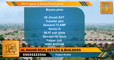 Residential Plot for Sale in Bahria Town, Lahore - (BP-75812)