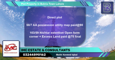 Residential Plot for Sale in Bahria Town, Lahore - (BP-75829)