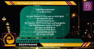 Residential Plot for Sale in Bahria Town, Lahore - (BP-75840)