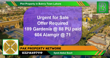 Residential Plot for Sale in Bahria Town, Lahore - (BP-76004)