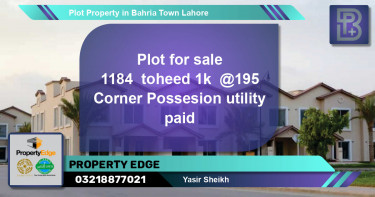 Residential Plot for Sale in Bahria Town, Lahore - (BP-76035)