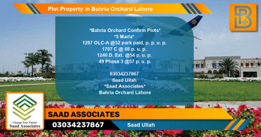 Residential Plot for Sale in Bahria Orchard, Lahore - (BP-76063)