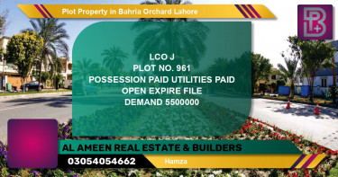Residential Plot for Sale in Bahria Orchard, Lahore - (BP-76098)