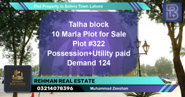 Residential Plot for Sale in Bahria Town, Lahore - (BP-76104)