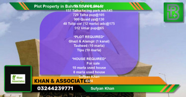 Residential Plot for Sale in Bahria Town, Lahore - (BP-76156)