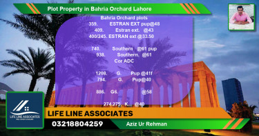 Residential Plot for Sale in Bahria Orchard, Lahore - (BP-76404)
