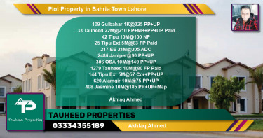 Residential Plot for Sale in Bahria Town, Lahore - (BP-76421)