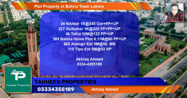 Residential Plot for Sale in Bahria Town, Lahore - (BP-76425)