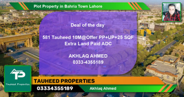 Residential Plot for Sale in Bahria Town, Lahore - (BP-76466)