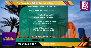 Residential Plot for Sale in Bahria Orchard, Lahore - (BP-76485)