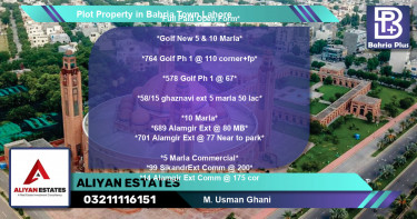 Commercial Plot for Sale in Bahria Town, Lahore - (BP-76495)