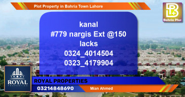 Residential Plot for Sale in Bahria Town, Lahore - (BP-76517)
