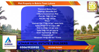 Commercial Plot for Sale in Bahria Town, Lahore - (BP-76525)