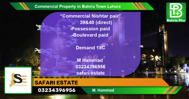 Commercial Property for Sale in Bahria Town, Lahore - (BP-76541)