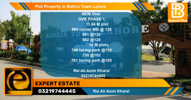 Residential Plot for Sale in Bahria Town, Lahore - (BP-76570)