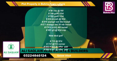 Residential Plot for Sale in Bahria Town, Lahore - (BP-76598)