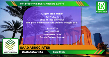 Residential Plot for Sale in Bahria Orchard, Lahore - (BP-76659)