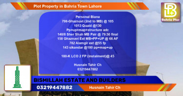 Residential Plot for Sale in Bahria Town, Lahore - (BP-76663)
