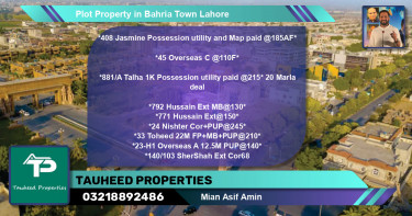 Residential Plot for Sale in Bahria Town, Lahore - (BP-76677)