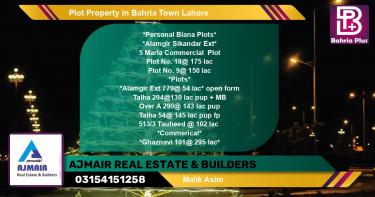 Commercial Plot for Sale in Bahria Town, Lahore - (BP-76691)
