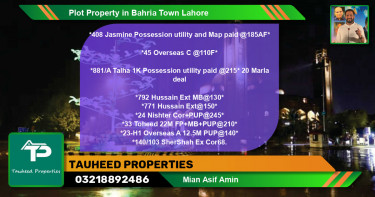 Residential Plot for Sale in Bahria Town, Lahore - (BP-76701)
