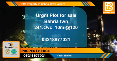 Residential Plot for Sale in Bahria Town, Lahore - (BP-76705)