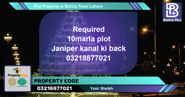 Residential Plot for Sale in Bahria Town, Lahore - (BP-76764)