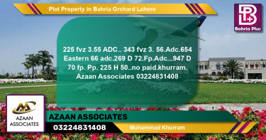 Residential Plot for Sale in Bahria Orchard, Lahore - (BP-76789)