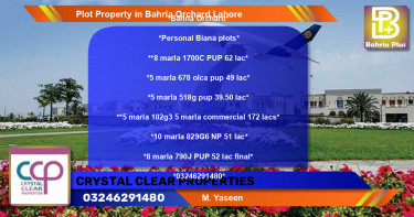 Commercial Plot for Sale in Bahria Orchard, Lahore - (BP-76824)