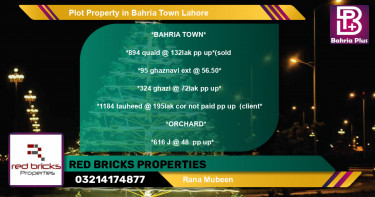 Residential Plot for Sale in Bahria Town, Lahore - (BP-76857)