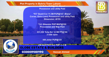 Residential Plot for Sale in Bahria Town, Lahore - (BP-76873)