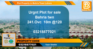 Residential Plot for Sale in Bahria Town, Lahore - (BP-76883)