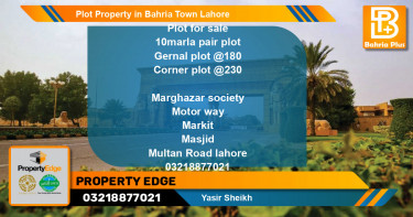 Residential Plot for Sale in Bahria Town, Lahore - (BP-76888)