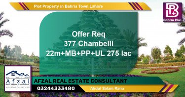 Residential Plot for Sale in Bahria Town, Lahore - (BP-76905)