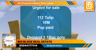 Residential Plot for Sale in Bahria Town, Lahore - (BP-76938)